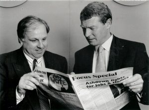 Cllr Chris Abbott with (then) Lib Dem leader Paddy Ashdown in 1992